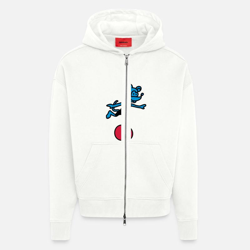 souris sportif 3 - Veste à capuche bio épaisse oversize fabriqué en UE - OFF WHITE