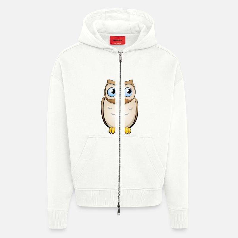 Eule - Zip Hoodie - made by SPREAD - OFF WHITE