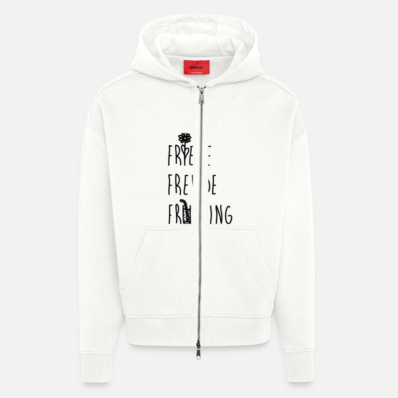 Friede Freude Frühling - Zip Hoodie - made by SPREAD - OFF WHITE