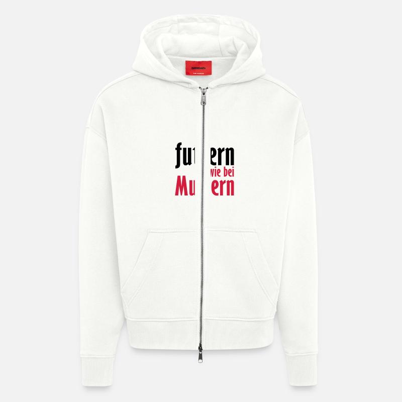 futtern wie bei muttern - Zip Hoodie - made by SPREAD - OFF WHITE