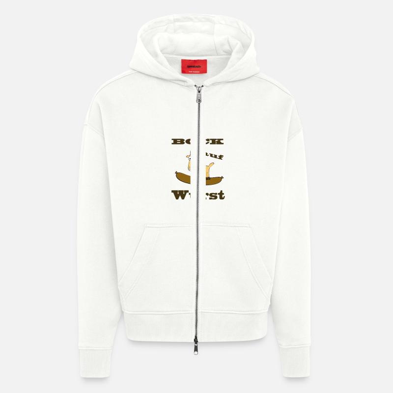Comic Bock - Bock auf Wurst - Zip Hoodie - made by SPREAD - OFF WHITE