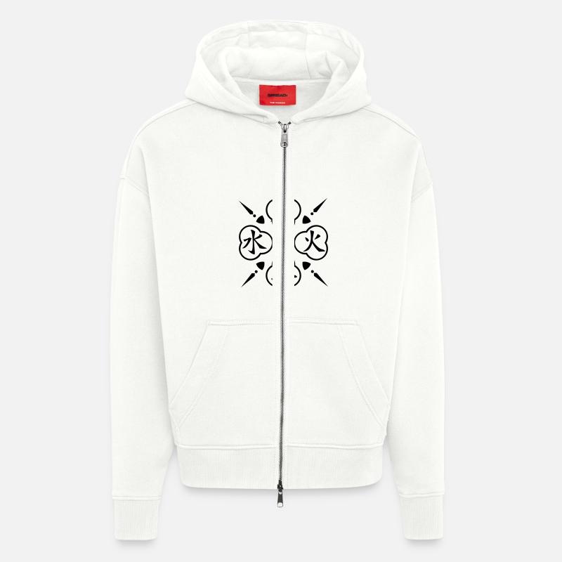Vier Elemente / 4 elements (1c) - Zip Hoodie - made by SPREAD - OFF WHITE