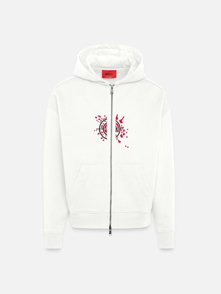 Blood - Zip Hoodie - made by SPREAD - OFF WHITE