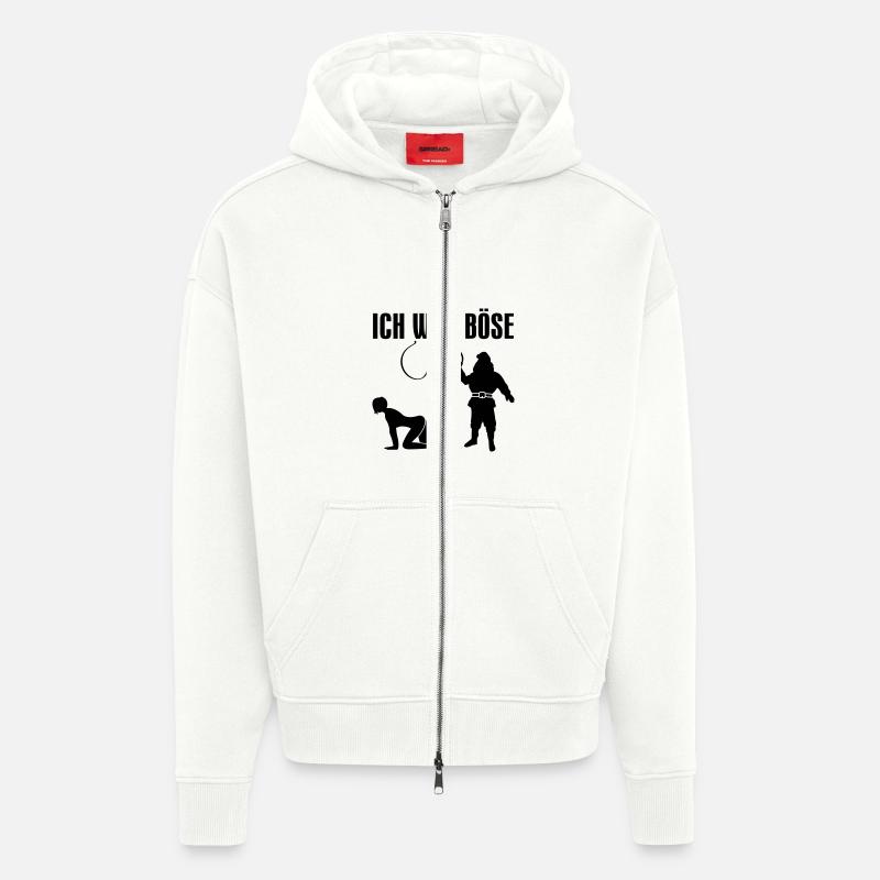 EVIL - Veste à capuche bio épaisse oversize fabriqué en UE - OFF WHITE