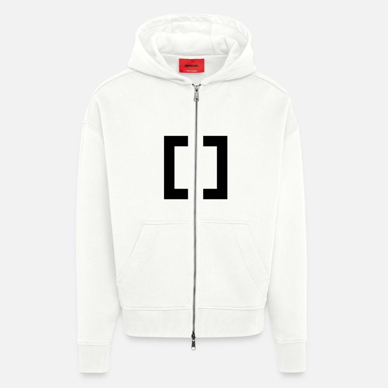 square - Zip Hoodie - made by SPREAD - OFF WHITE