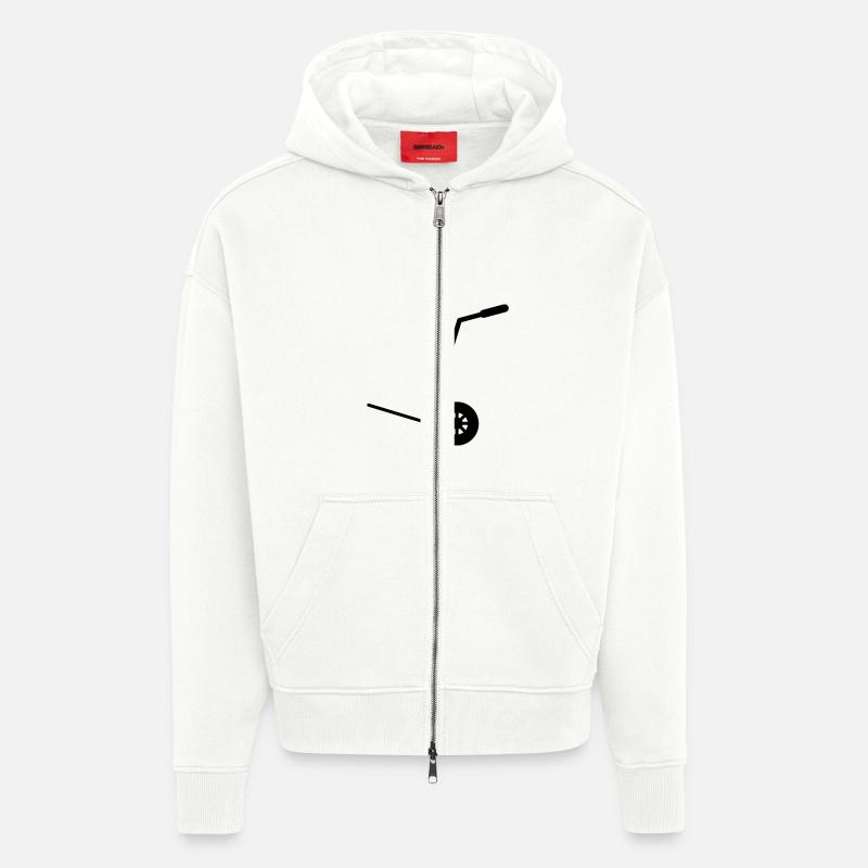 Sackkarre - Veste à capuche bio épaisse oversize fabriqué en UE - OFF WHITE