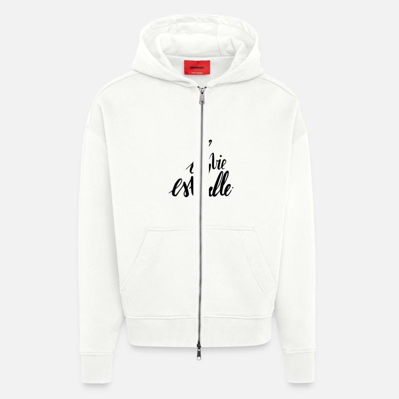 DAS LEBEN IST WUNDERSCHOEN - Zip Hoodie - made by SPREAD - OFF WHITE