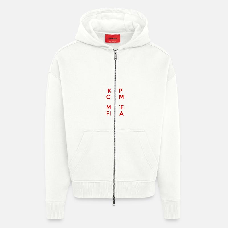 Tshirt 1 Keep Calm - Veste à capuche bio épaisse oversize fabriqué en UE - OFF WHITE