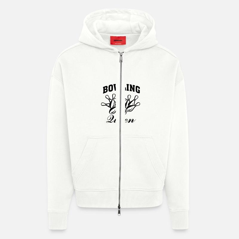 Bowling Queen - Zip Hoodie - made by SPREAD - OFF WHITE