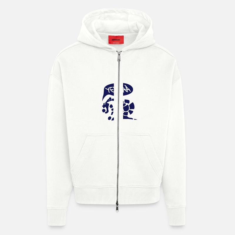 Snail course escargot YEAHAAA - Veste à capuche bio épaisse oversize fabriqué en UE - OFF WHITE
