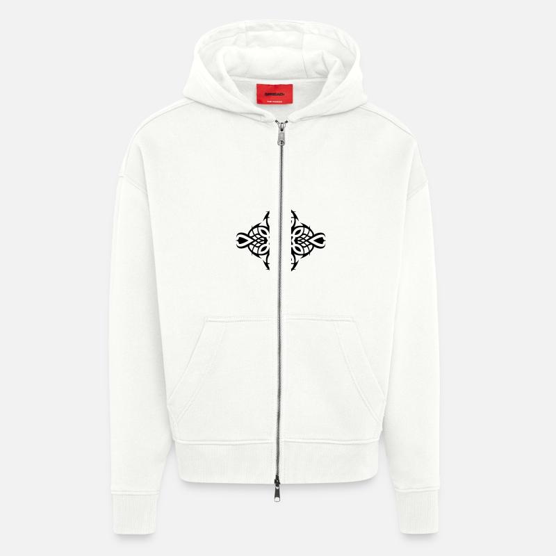 ruby9 - Veste à capuche bio épaisse oversize fabriqué en UE - OFF WHITE