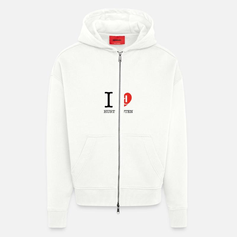 Hurtigruten Amour - Veste à capuche bio épaisse oversize fabriqué en UE - OFF WHITE