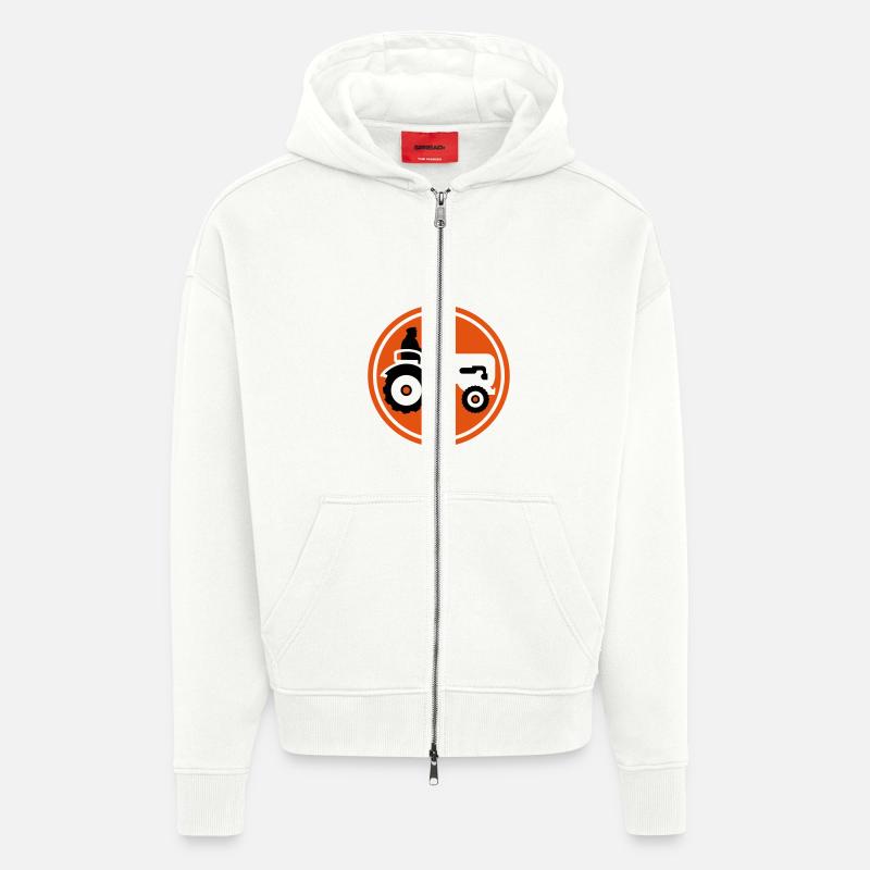 bauer_mit_traktor_032013_a_2c - Veste à capuche bio épaisse oversize fabriqué en UE - OFF WHITE