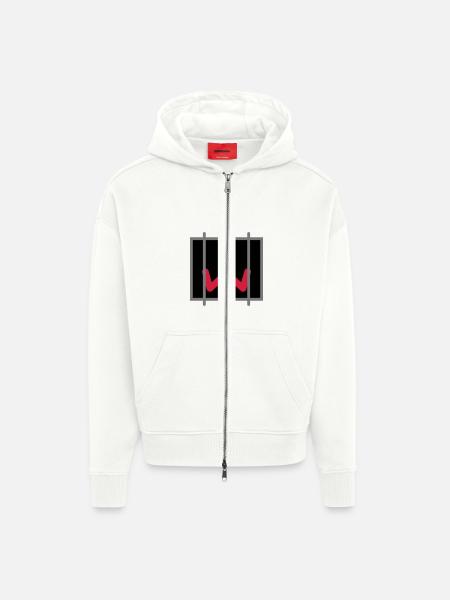 Captive Man - Zip Hoodie - made by SPREAD - OFF WHITE