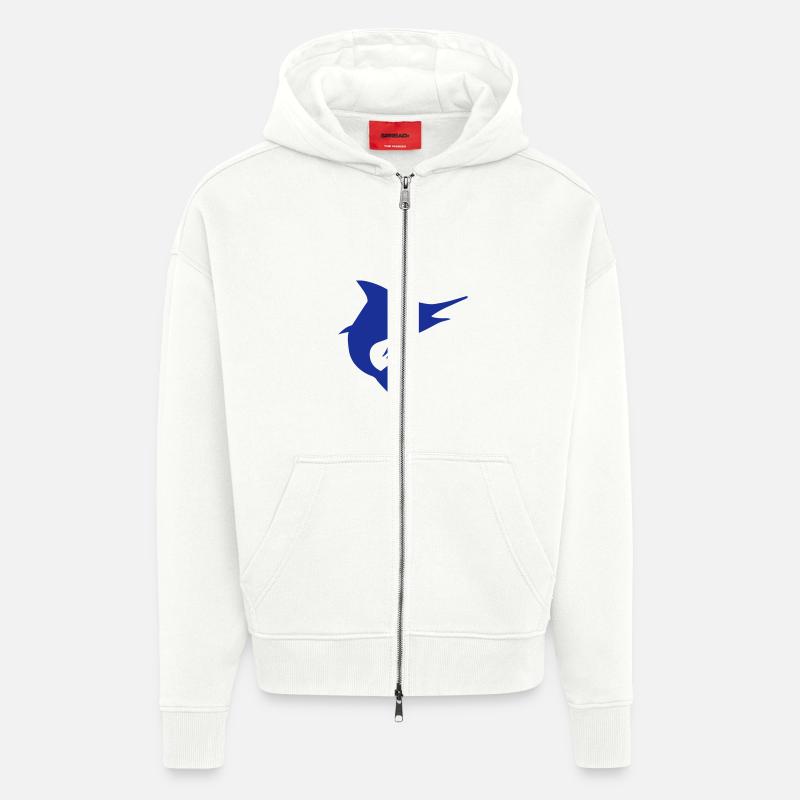 Marlin Poisson - Veste à capuche bio épaisse oversize fabriqué en UE - OFF WHITE