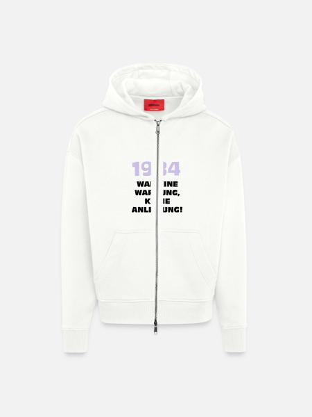 1984 war eine warnung - Zip Hoodie - made by SPREAD - OFF WHITE