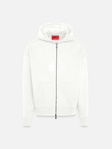 mandolin player - Zip Hoodie - made by SPREAD - OFF WHITE