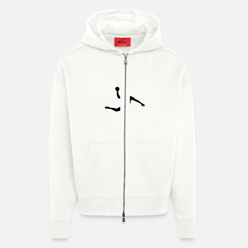 Handball - Veste à capuche bio épaisse oversize fabriqué en UE - OFF WHITE