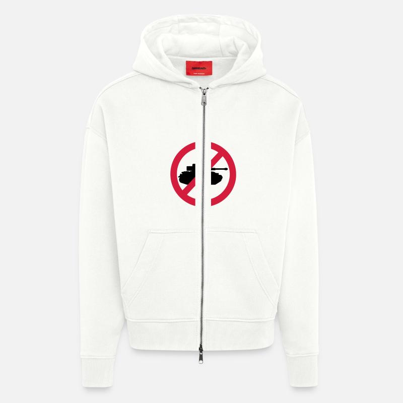 Panzer - Zip Hoodie - made by SPREAD - OFF WHITE