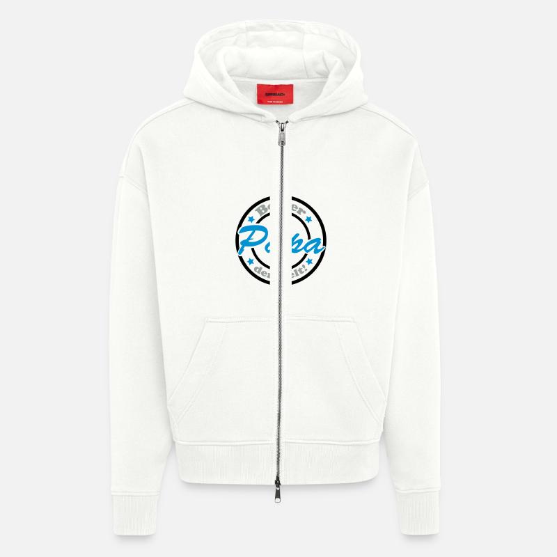 bester_papa_der_welt2 - Zip Hoodie - made by SPREAD - OFF WHITE