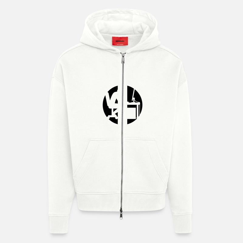 Computer Schreibtisch Nerd Logo - Zip Hoodie - made by SPREAD - OFF WHITE