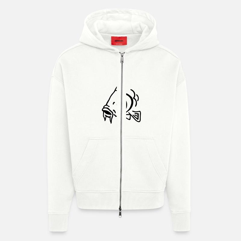 Fisch - Zip Hoodie - made by SPREAD - OFF WHITE