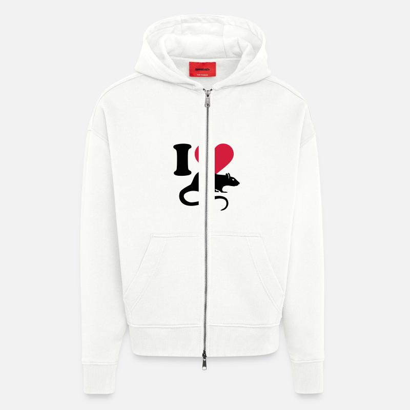 Ratte - Zip Hoodie - made by SPREAD - OFF WHITE