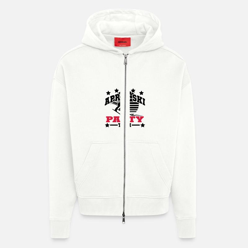 apres_ski_7_2f - Zip Hoodie - made by SPREAD - OFF WHITE