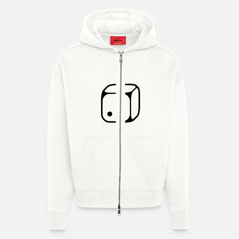 2 cubes (deux / 1C) - Veste à capuche bio épaisse oversize fabriqué en UE - OFF WHITE