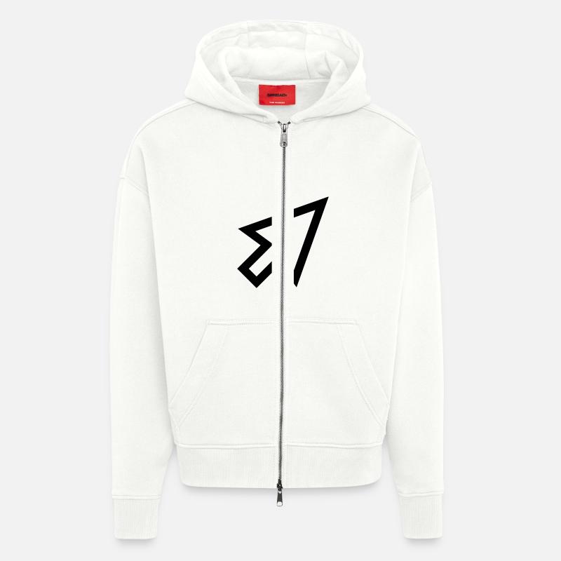 Mouse Cursor - Veste à capuche bio épaisse oversize fabriqué en UE - OFF WHITE