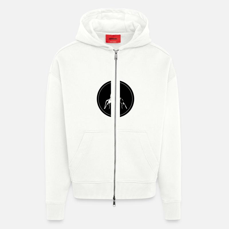 anonymous - Veste à capuche bio épaisse oversize fabriqué en UE - OFF WHITE