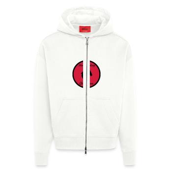 Reiten / Pferd / Reiter / Pferdesport - Zip Hoodie - made by SPREAD - OFF WHITE - Vorne
