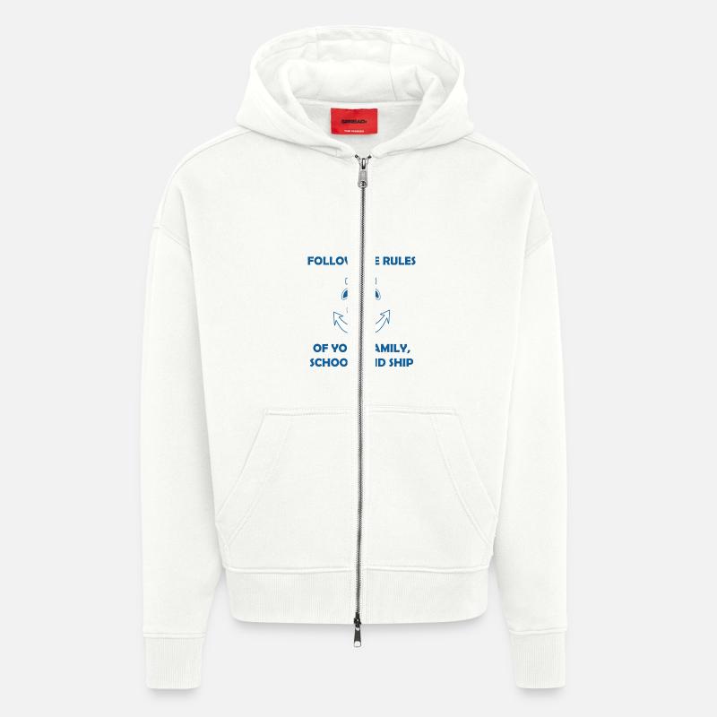 Scouts de mer Loi Vœu - Veste à capuche bio épaisse oversize fabriqué en UE - OFF WHITE