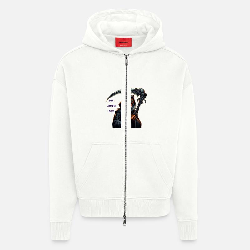 DER NÄCHSTE BITTE 1 - Zip Hoodie - made by SPREAD - OFF WHITE