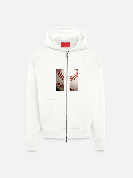 Baseball - Zip Hoodie - made by SPREAD - OFF WHITE