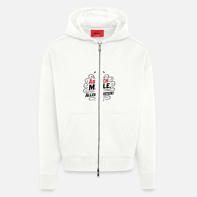 Ab Nach Malle Spruch - Zip Hoodie - made by SPREAD - OFF WHITE