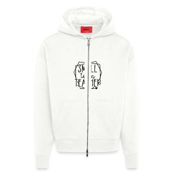 Small Town Teacher Heart Graphic for Educators - Zip Hoodie - made by SPREAD - OFF WHITE - Front