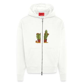 Blumen - Zip Hoodie - made by SPREAD - OFF WHITE - Vorne