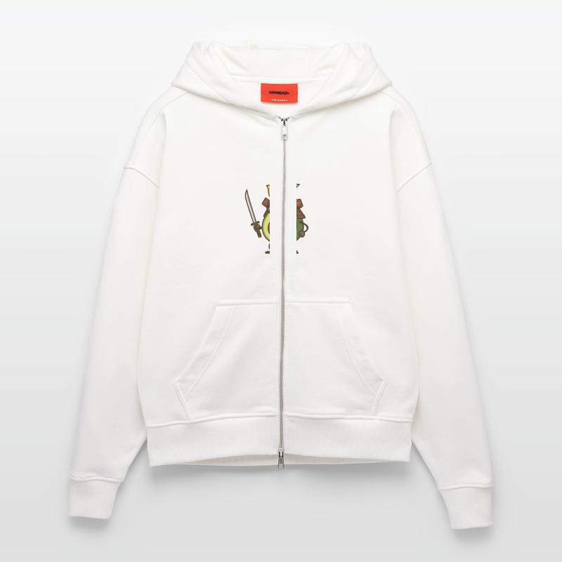 avocado samurai Zip Hoodie - made by SPREAD