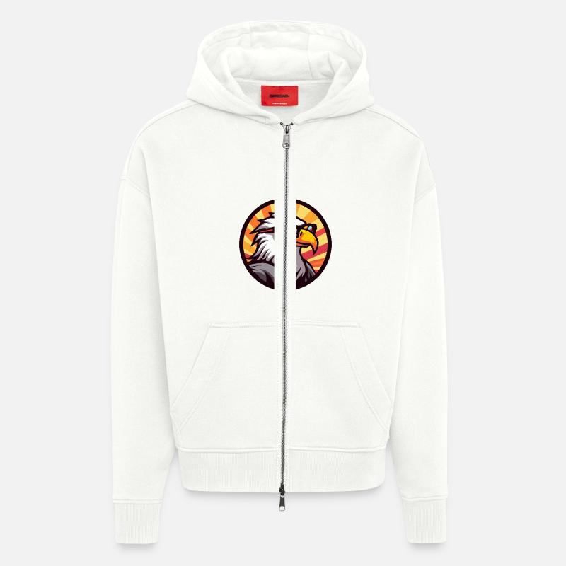Adler Comic Cool - Zip Hoodie - made by SPREAD - OFF WHITE