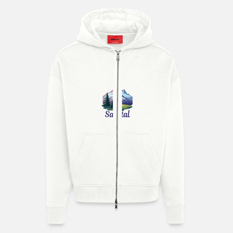 Sarntal - Veste à capuche bio épaisse oversize fabriqué en UE - OFF WHITE