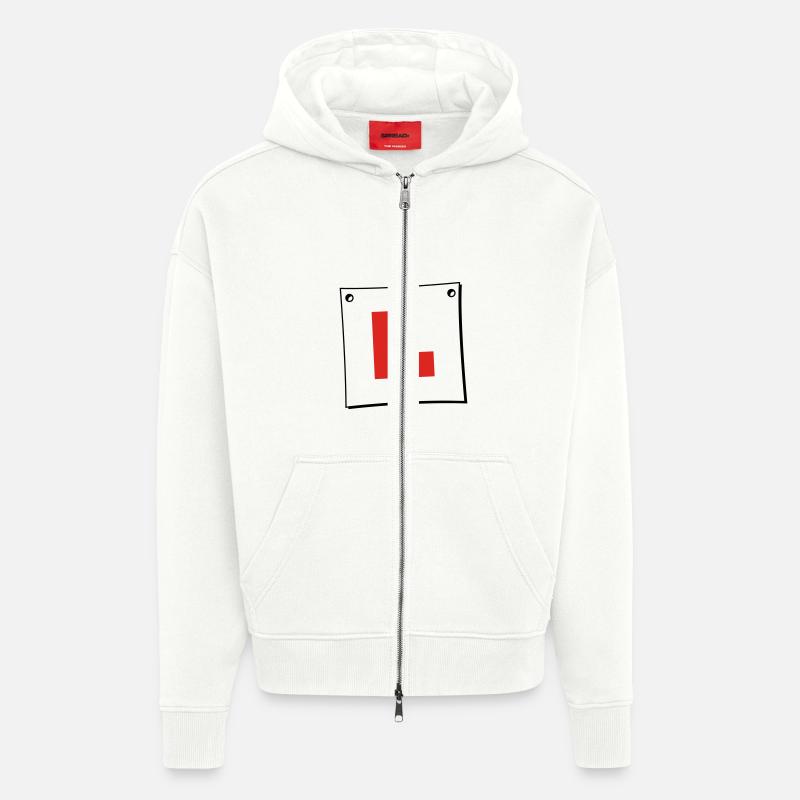 Learner Plate - Zip Hoodie - made by SPREAD - OFF WHITE