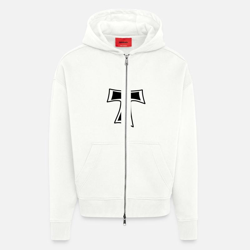 Tau Symbol einfarbig - Zip Hoodie - made by SPREAD - OFF WHITE