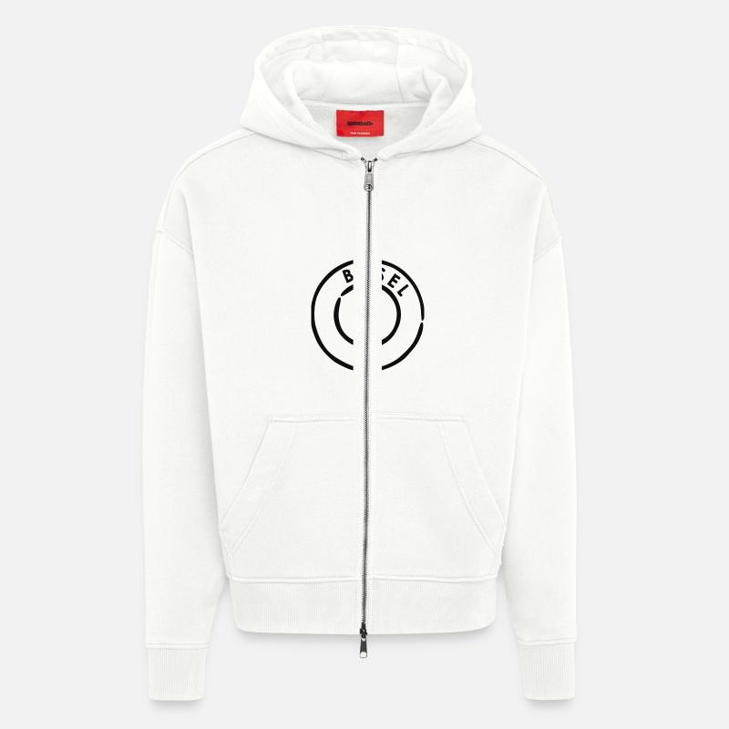 Basel Poststempel - Zip Hoodie - made by SPREAD - OFF WHITE
