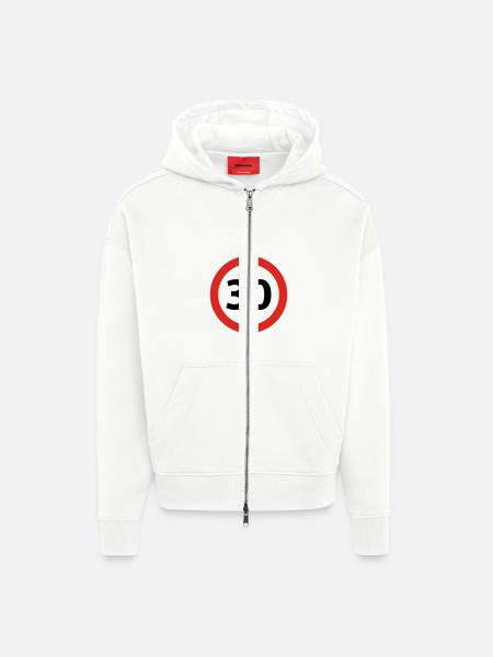 30th Birthday - Zip Hoodie - made by SPREAD - OFF WHITE