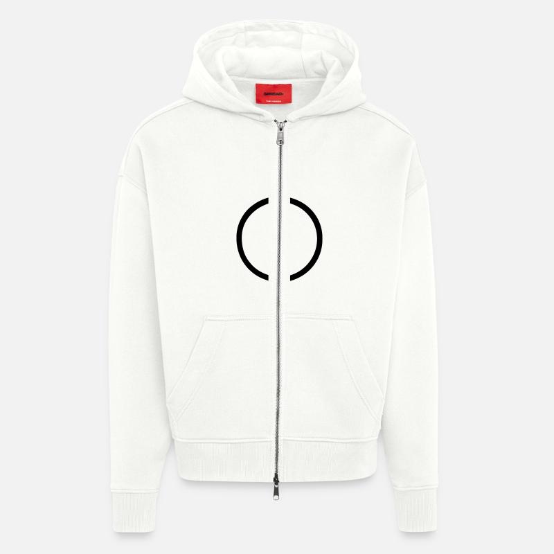 Runder Kreis 2 dick - Zip Hoodie - made by SPREAD - OFF WHITE