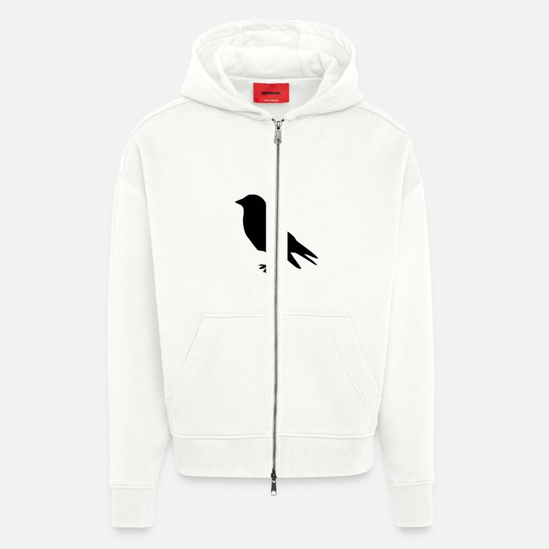 oiseau oiseaux oiseaux tôt - Veste à capuche bio épaisse oversize fabriqué en UE - OFF WHITE