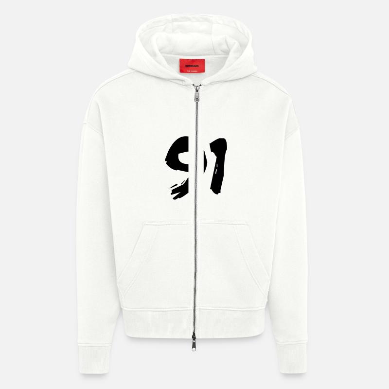 Brushed 91 - Zip Hoodie - made by SPREAD - OFF WHITE