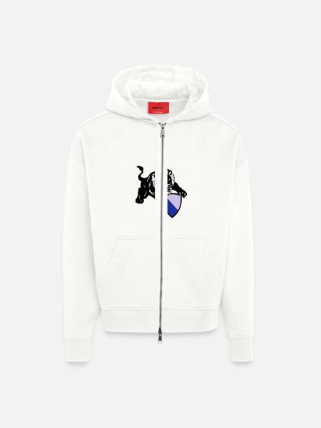 zürich löwe - Zip Hoodie - made by SPREAD - OFF WHITE