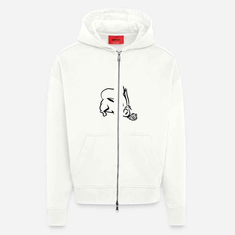 Squirrel cute witty - Zip Hoodie - made by SPREAD - OFF WHITE